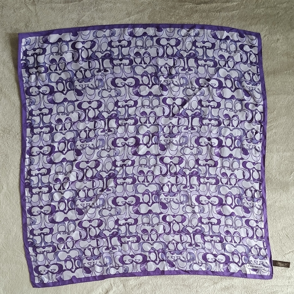 Vintage Coach Signature Handkerchief Scarf - Picture 5 of 5